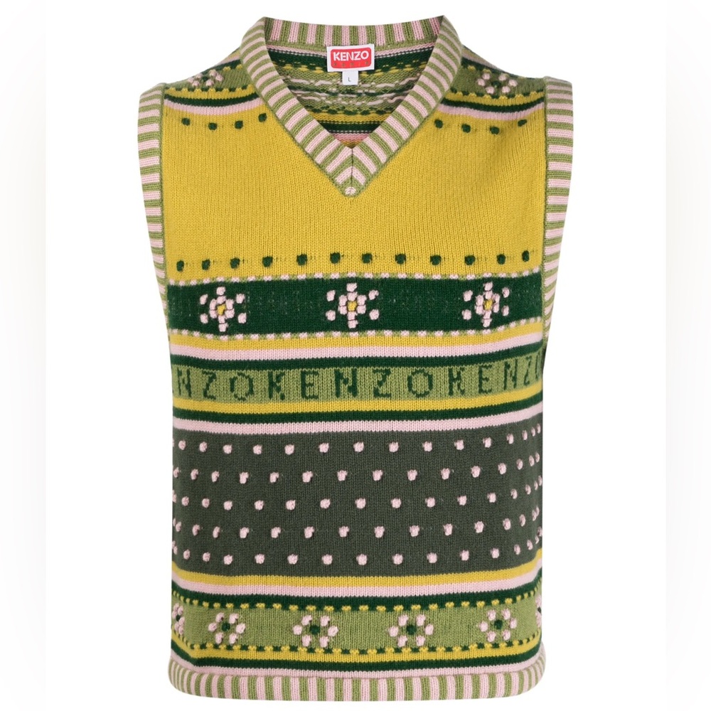 AUTHENTIC Kenzo Wool Floral Motif Mini Skirt + Sweater
Material: 100% wool